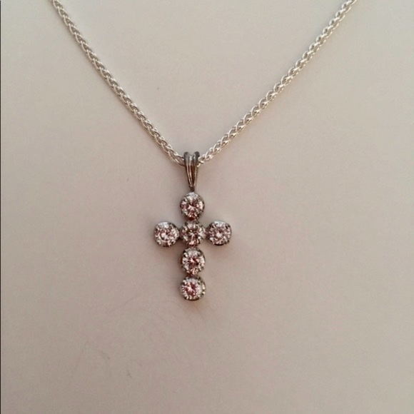 Jewelry - Sterling Silver and CZ Cross Pendant